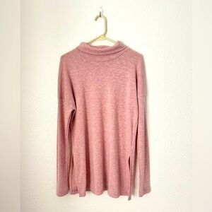 J. Crew Sweater Women’s M Pink Turtleneck Vintage Fleece Long Sleeve Pullover